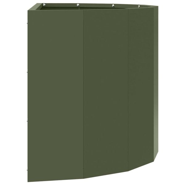 Кашпа Маслинено зелено 60 x 30 x 35 см Стомана