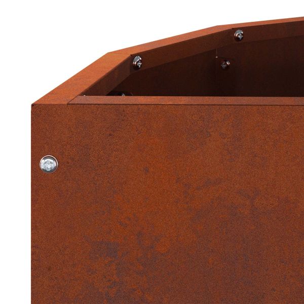 Кашпа Ръждясало 60 x 30 x 35 см Патинираща стомана