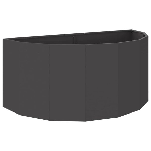 Кашпа Черно 120 x 60 x 50 см Стомана