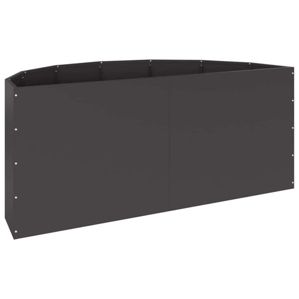 Кашпа Черно 120 x 60 x 50 см Стомана