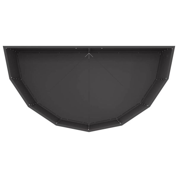 Кашпа Черно 120 x 60 x 50 см Стомана