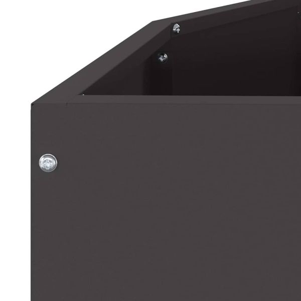Кашпа Черно 120 x 60 x 50 см Стомана