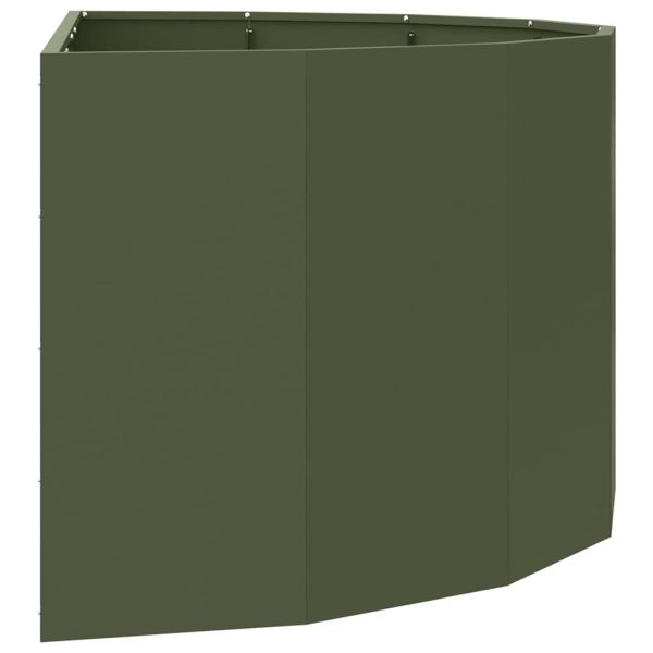 Кашпа Маслинено зелено 120 x 60 x 50 см Стомана