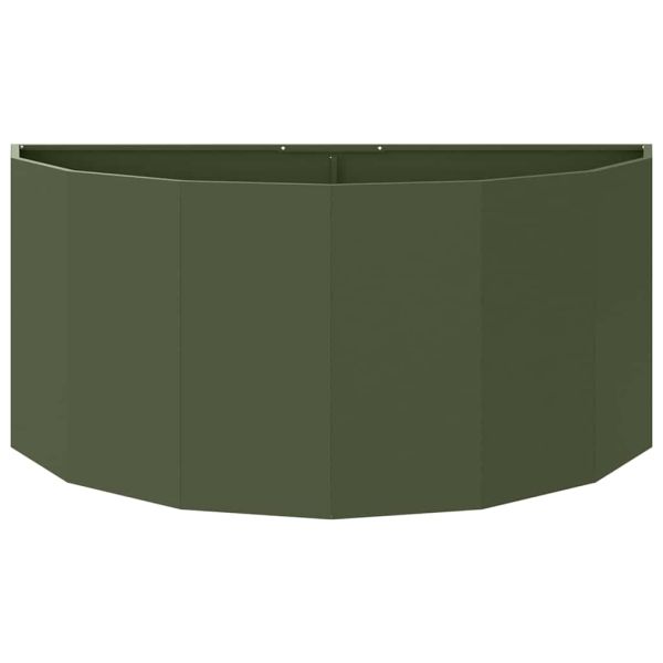 Кашпа Маслинено зелено 120 x 60 x 50 см Стомана