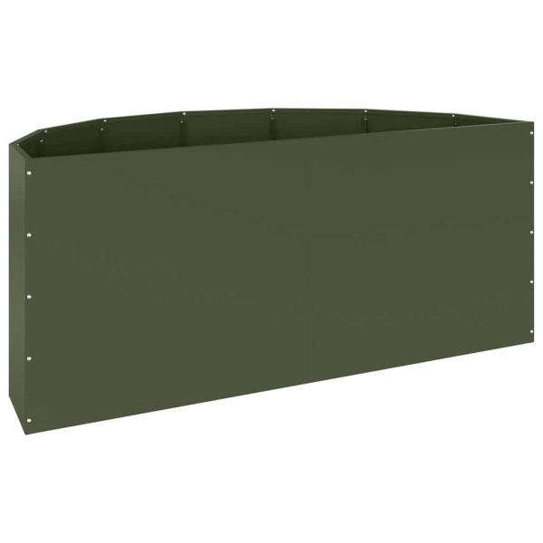 Кашпа Маслинено зелено 120 x 60 x 50 см Стомана