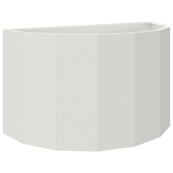 Кашпа Бяло 90 x 45 x 50 см Стомана