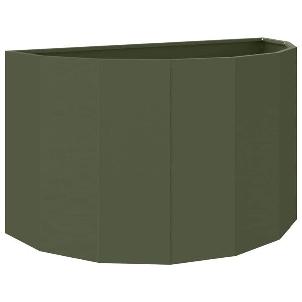 Кашпа Маслинено зелено 90 x 45 x 50 см Стомана