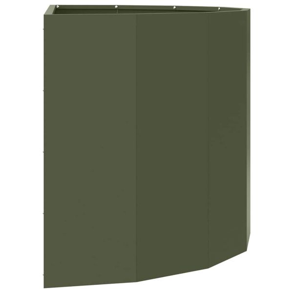 Кашпа Маслинено зелено 90 x 45 x 50 см Стомана