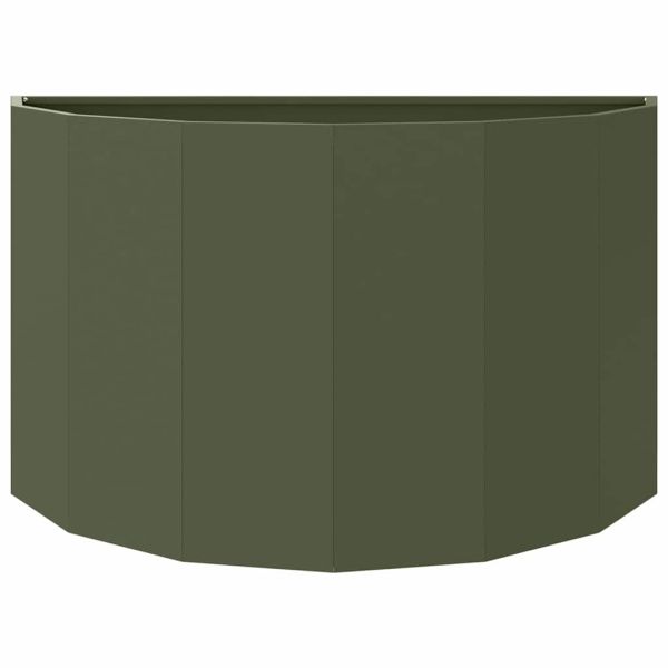 Кашпа Маслинено зелено 90 x 45 x 50 см Стомана
