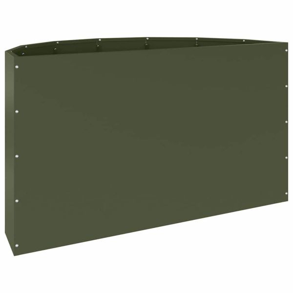 Кашпа Маслинено зелено 90 x 45 x 50 см Стомана
