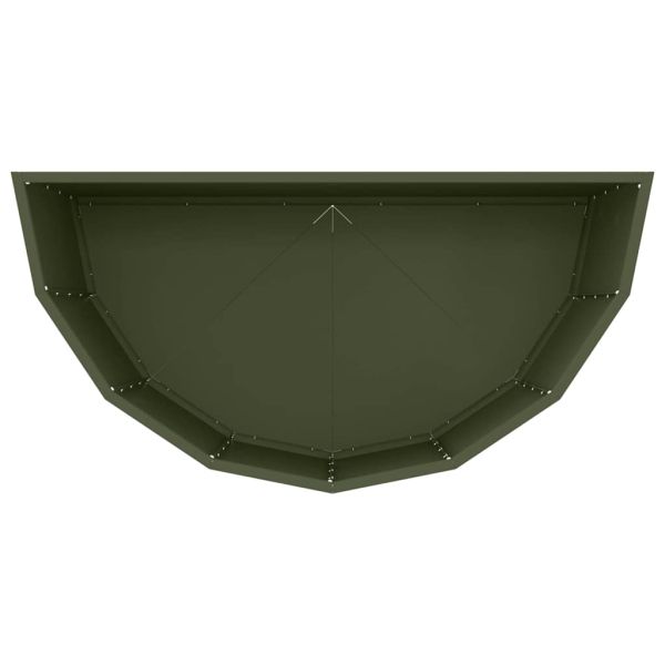 Кашпа Маслинено зелено 90 x 45 x 50 см Стомана