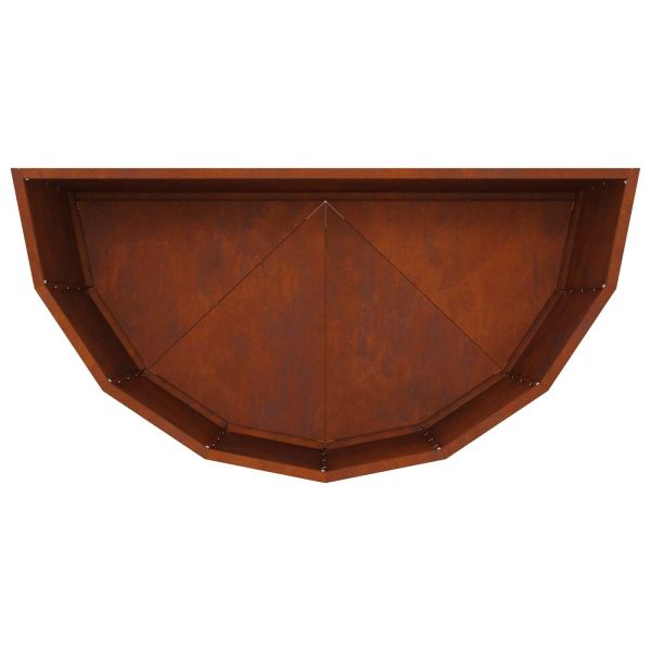 Кашпа Ръждясало 90 x 45 x 50 см Патинираща стомана