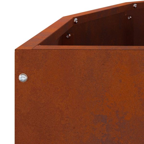 Кашпа Ръждясало 90 x 45 x 50 см Патинираща стомана