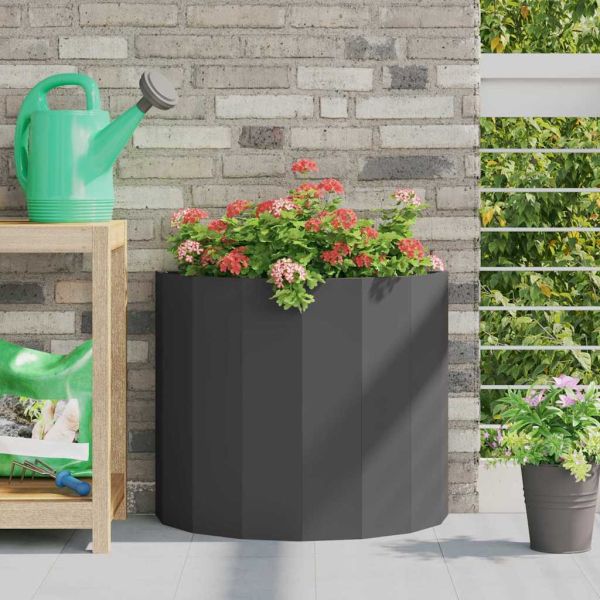 Кашпа Черно 60 x 30 x 50 см Стомана