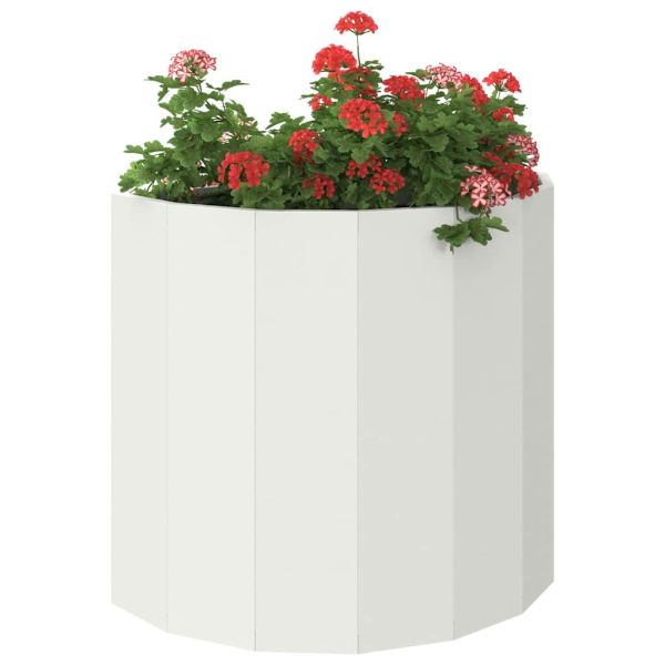 Кашпа Бяло 60 x 30 x 50 см Стомана