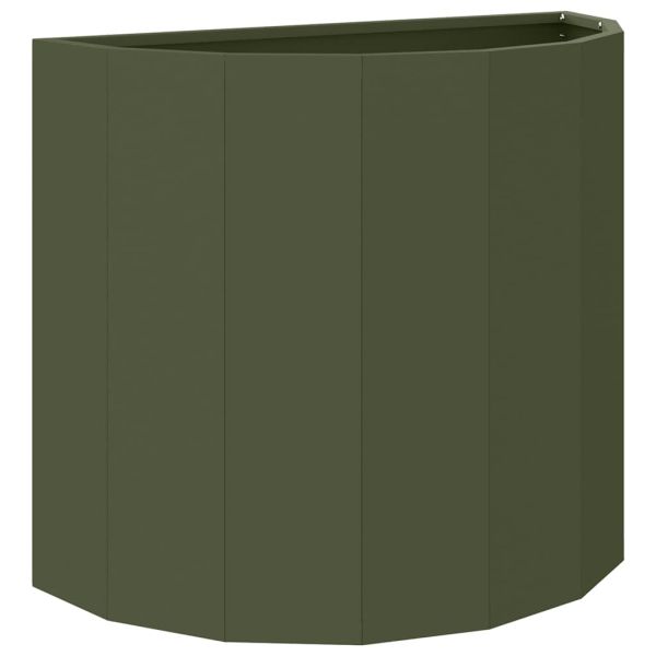 Кашпа Маслинено зелено 60 x 30 x 50 см Стомана