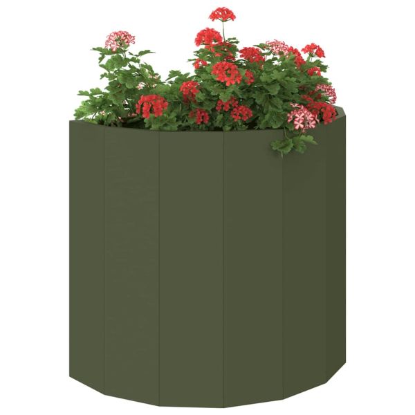 Кашпа Маслинено зелено 60 x 30 x 50 см Стомана