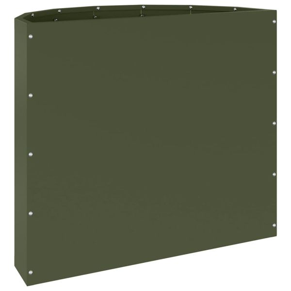 Кашпа Маслинено зелено 60 x 30 x 50 см Стомана