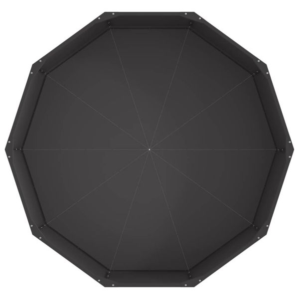 Кашпа Черно 120 x 120 x 35 см Стомана