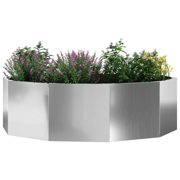 Кашпа Сребрист 120 x 120 x 35 см Галванизирана стомана