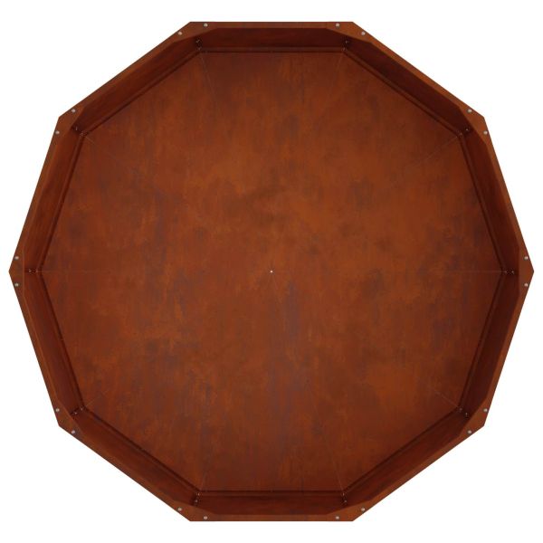 Кашпа Ръждясало 120 x 120 x 35 см Патинираща стомана