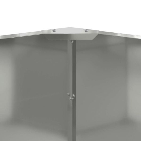Кашпа Сребрист 120 x 120 x 50 см Галванизирана стомана