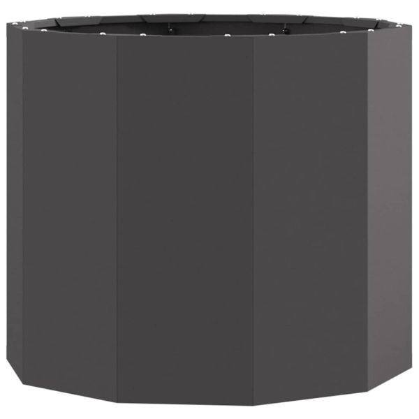 Кашпа Черно 60 x 60 x 50 см Стомана