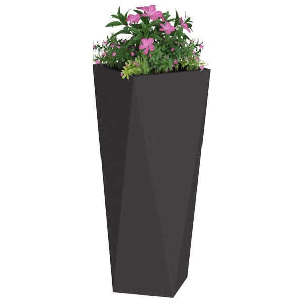 Кашпа 2 pcs Черно 30 x 30 x 75 см Стомана