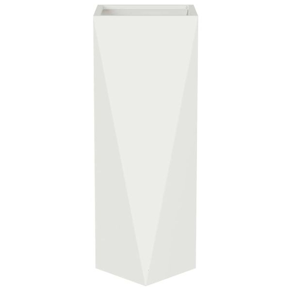 Кашпа 2 pcs Бяло 30 x 30 x 75 см Стомана