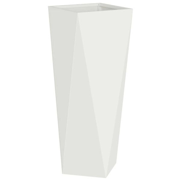 Кашпа 2 pcs Бяло 30 x 30 x 75 см Стомана