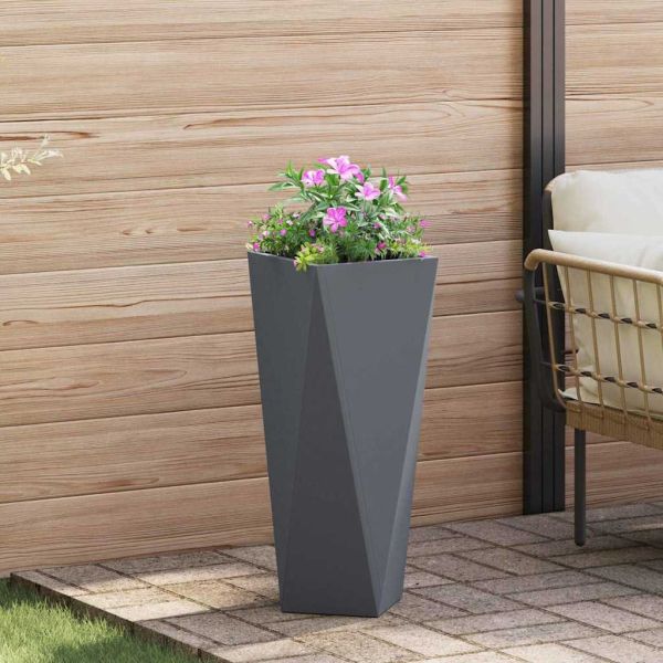 Кашпа Антрацит 30 x 30 x 75 см Стомана