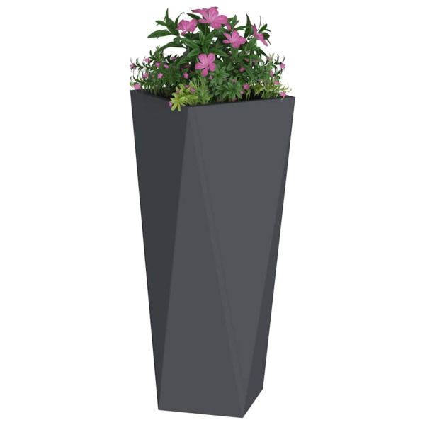 Кашпа 2 pcs Антрацит 30 x 30 x 75 см Стомана