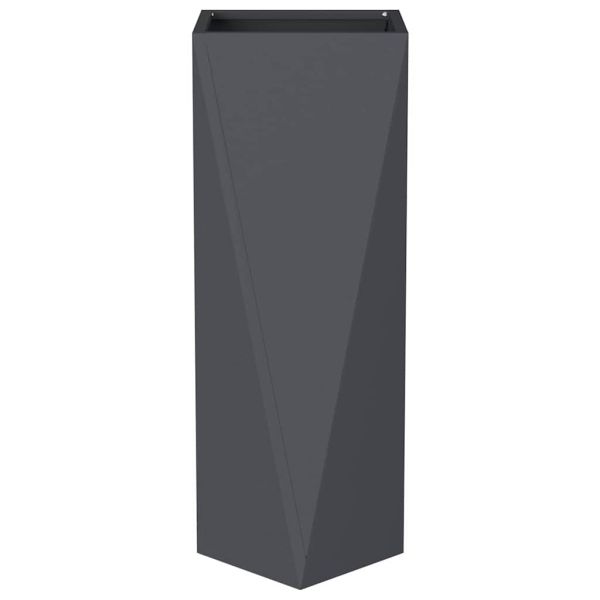 Кашпа 2 pcs Антрацит 30 x 30 x 75 см Стомана