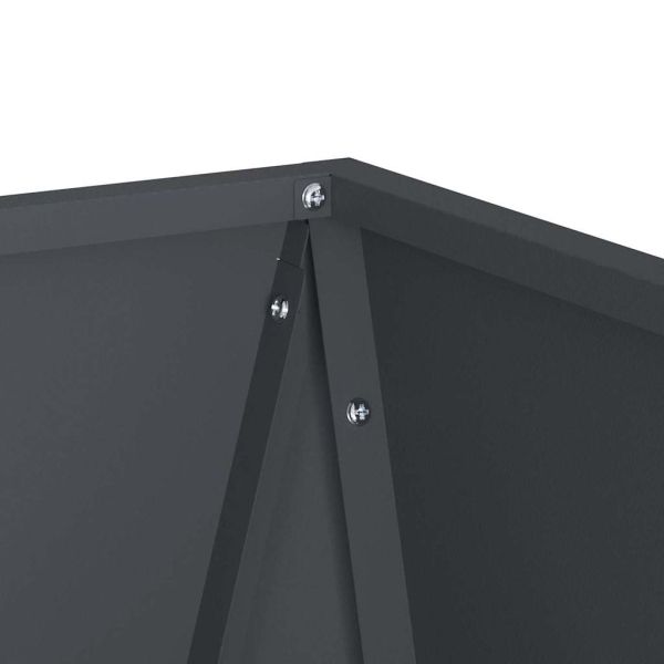 Кашпа 2 pcs Антрацит 30 x 30 x 75 см Стомана