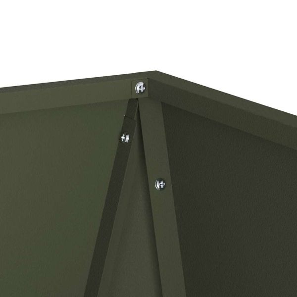 Кашпа 2 pcs Маслинено зелено 30 x 30 x 75 см Стомана