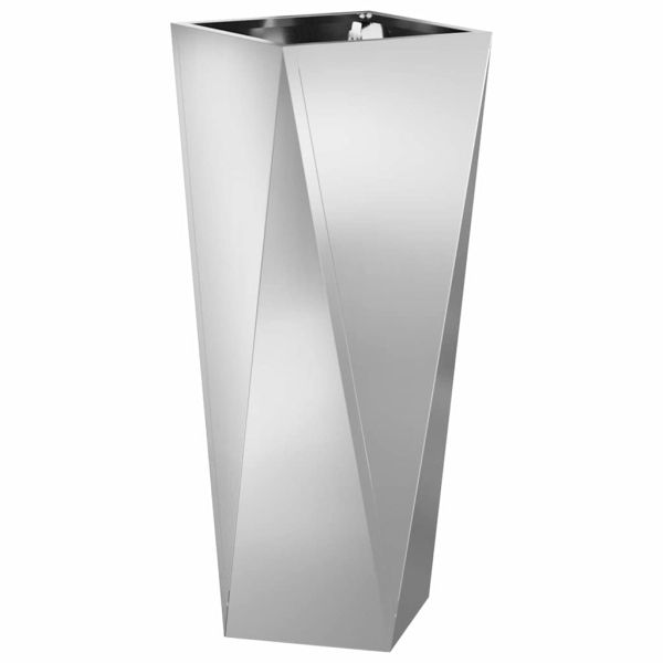 Кашпа Сребрист 30 x 30 x 75 см Галванизирана стомана