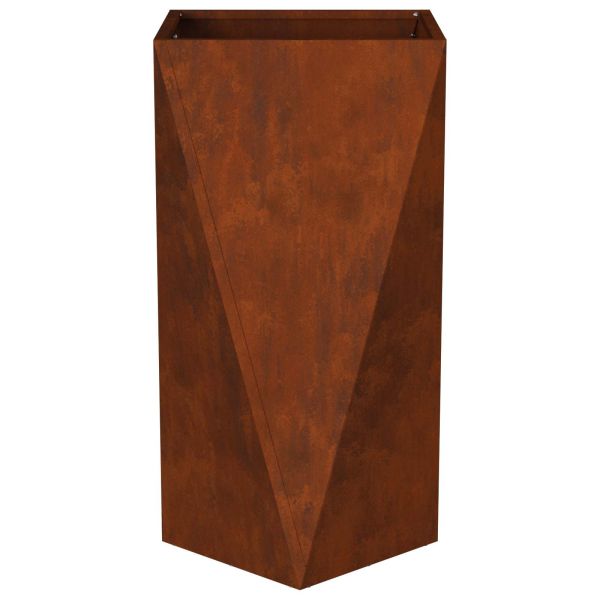 Кашпа 2 pcs Ръждясало 40 x 40 x 75 cm Патинираща стомана