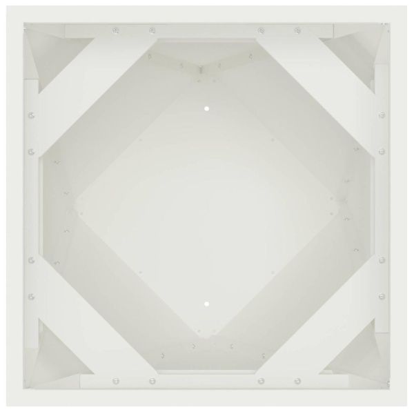 Кашпа 2 pcs Бяло 50 x 50 x 75 cm Стомана