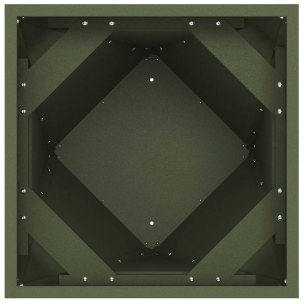 Кашпа 2 pcs Маслинено зелено 50 x 50 x 75 cm Стомана