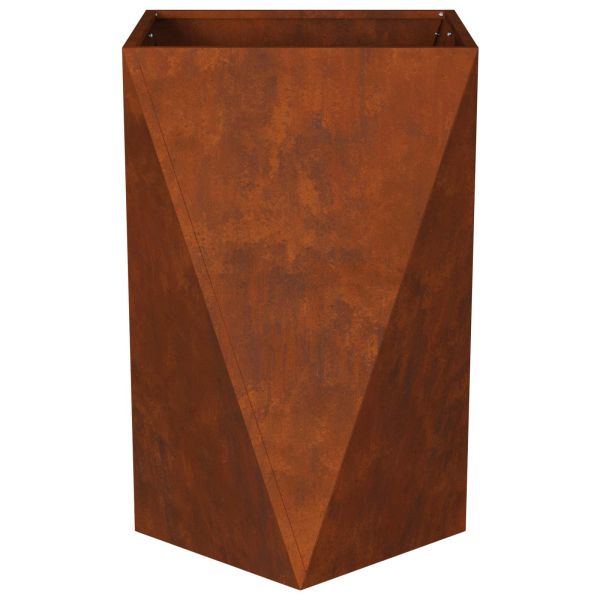 Кашпа 2 pcs Ръждясало 50 x 50 x 75 cm Патинираща стомана
