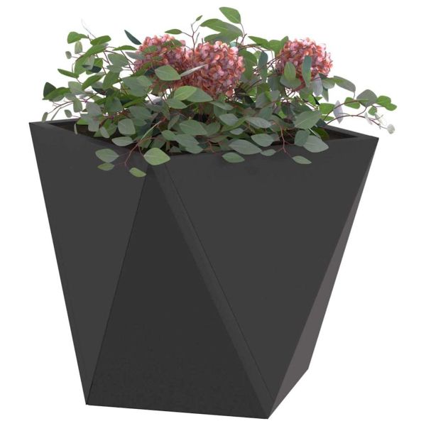 Кашпа 2 pcs Черно 30 x 30 x 30 cm Стомана