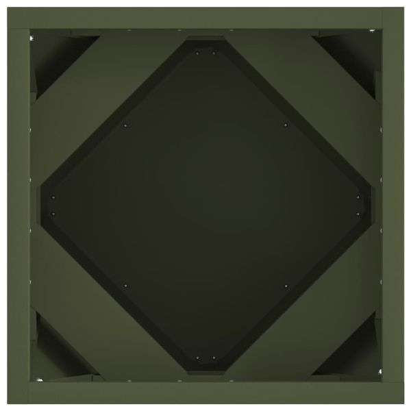 Кашпа Маслинено зелено 30 x 30 x 30 cm Стомана