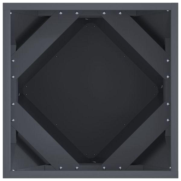 Кашпа 2 pcs Антрацит 40 x 40 x 40 cm Стомана