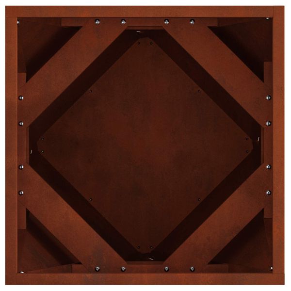 Кашпа 2 pcs Ръждясало 40 x 40 x 40 cm Патинираща стомана