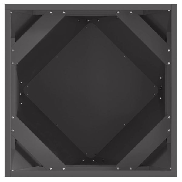 Кашпа 2 pcs Черно 50 x 50 x 50 cm Стомана