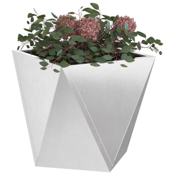 Кашпа 2 pcs Сребрист 50 x 50 x 50 cm Неръждаема стомана