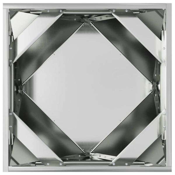 Кашпа 2 pcs Сребрист 50 x 50 x 50 cm Галванизирана стомана