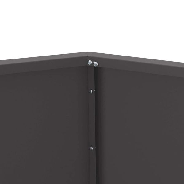 Кашпа 2 pcs Черно 100 x 100 x 80 см Стомана