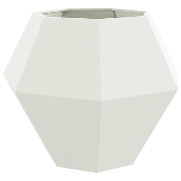 Кашпа Бяло 100 x 100 x 80 см Стомана