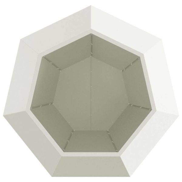 Кашпа 2 pcs Бяло 100 x 100 x 80 см Стомана